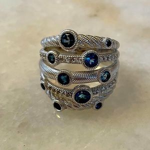 Judith Ripka Sterling Silver and Gemstone Ring